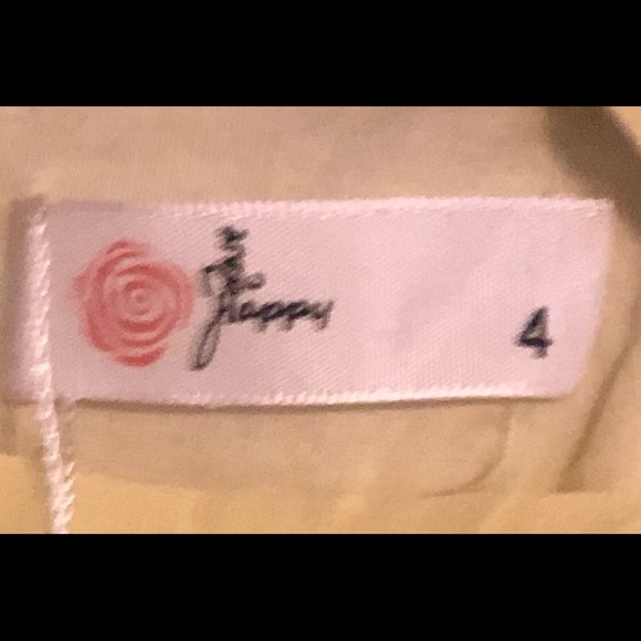 Rose Happy - Yellow Ruffle Cap Sleeve Dress Size 4 - Picture 2 of 7